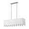 Z-Lite Viviana Linear Chandelier, 5-Light, 11.5 In.W x 40.75 In.L x 11.5 In.H, Polished Nickel/Alabaster 345-40L-PN - alternate 5